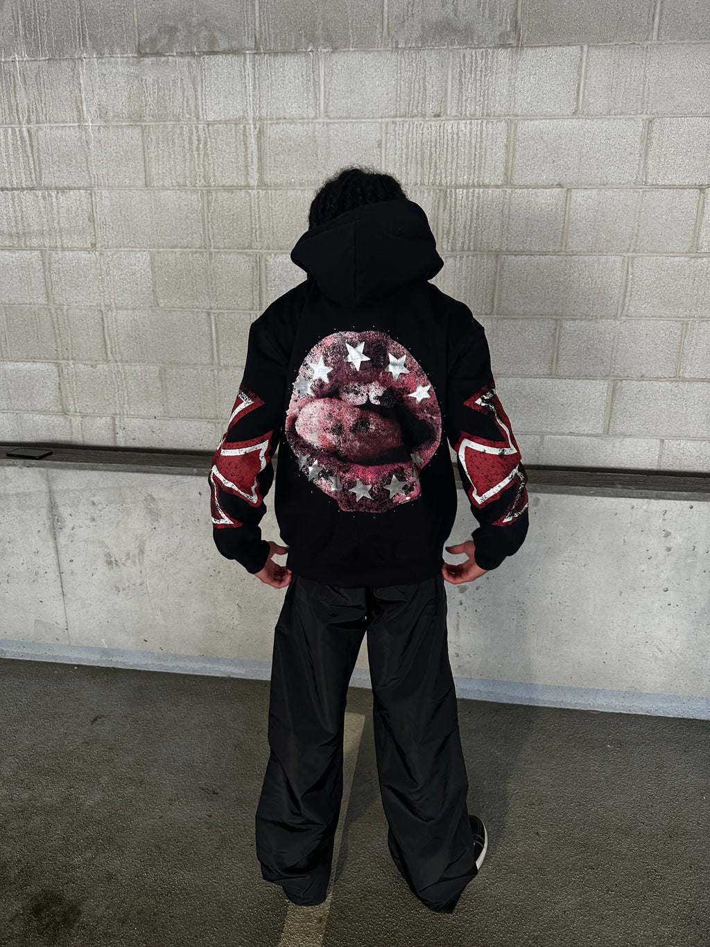 Red n Black Deadface Hoodie