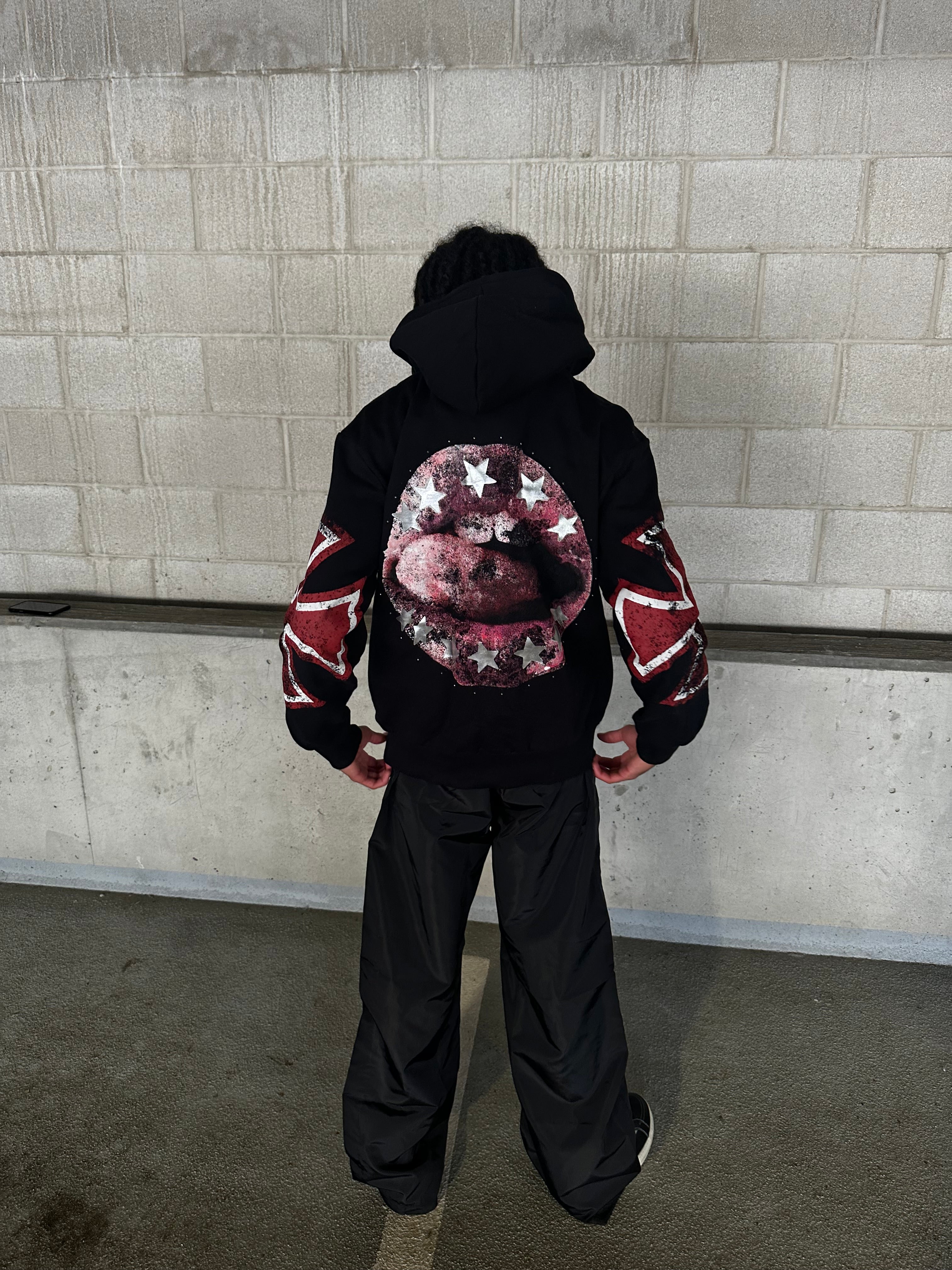 Red n Black Deadface Hoodie